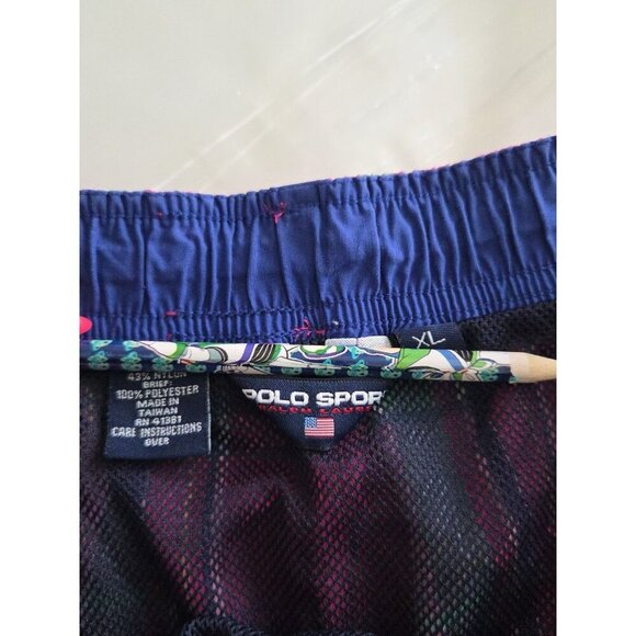Polo Ralph Lauren Swim Trunks Men XL Pink Multicolor Plaid Madras Shorts Lined - Picture 5 of 7